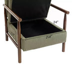 Fauteuil d'appoint rembourré GDFStudio Joule de style moderne du milieu du siècle avec siège de rangement et oreiller