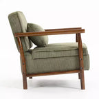 Fauteuil d'appoint rembourré GDFStudio Joule de style moderne du milieu du siècle avec siège de rangement et oreiller