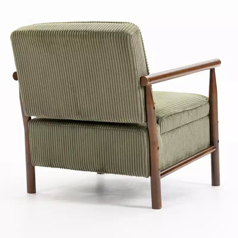 Fauteuil d'appoint rembourré GDFStudio Joule de style moderne du milieu du siècle avec siège de rangement et oreiller