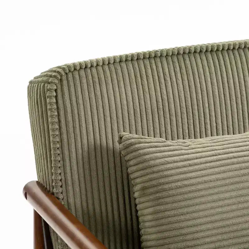 Fauteuil d'appoint rembourré GDFStudio Joule de style moderne du milieu du siècle avec siège de rangement et oreiller