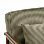 Fauteuil d'appoint rembourré GDFStudio Joule de style moderne du milieu du siècle avec siège de rangement et oreiller