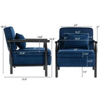 Fauteuil d'appoint rembourré GDFStudio Joule de style moderne du milieu du siècle avec siège de rangement et oreiller