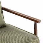 Fauteuil d'appoint rembourré GDFStudio Joule de style moderne du milieu du siècle avec siège de rangement et oreiller