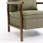 Fauteuil d'appoint rembourré GDFStudio Joule de style moderne du milieu du siècle avec siège de rangement et oreiller