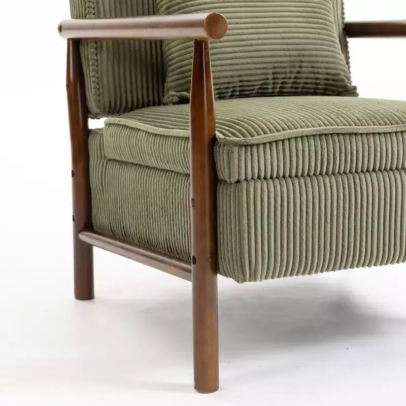 Fauteuil d'appoint rembourré GDFStudio Joule de style moderne du milieu du siècle avec siège de rangement et oreiller