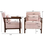 Fauteuil d'appoint rembourré GDFStudio Joule de style moderne du milieu du siècle avec siège de rangement et oreiller