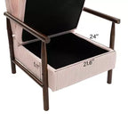 Fauteuil d'appoint rembourré GDFStudio Joule de style moderne du milieu du siècle avec siège de rangement et oreiller
