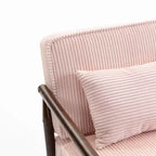 Fauteuil d'appoint rembourré GDFStudio Joule de style moderne du milieu du siècle avec siège de rangement et oreiller