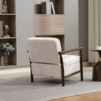 Fauteuil d'appoint rembourré GDFStudio Joule de style moderne du milieu du siècle avec siège de rangement et oreiller
