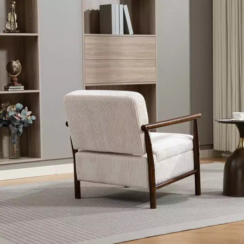 Fauteuil d'appoint rembourré GDFStudio Joule de style moderne du milieu du siècle avec siège de rangement et oreiller