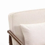 Fauteuil d'appoint rembourré GDFStudio Joule de style moderne du milieu du siècle avec siège de rangement et oreiller