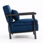 Fauteuil d'appoint rembourré GDFStudio Joule de style moderne du milieu du siècle avec siège de rangement et oreiller