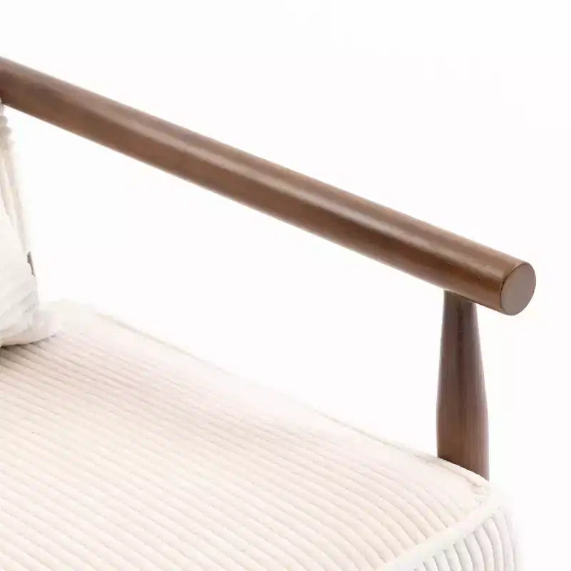 Fauteuil d'appoint rembourré GDFStudio Joule de style moderne du milieu du siècle avec siège de rangement et oreiller