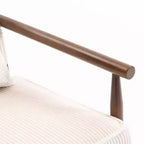 Fauteuil d'appoint rembourré GDFStudio Joule de style moderne du milieu du siècle avec siège de rangement et oreiller