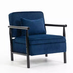 Fauteuil d'appoint rembourré GDFStudio Joule de style moderne du milieu du siècle avec siège de rangement et oreiller