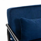 Fauteuil d'appoint rembourré GDFStudio Joule de style moderne du milieu du siècle avec siège de rangement et oreiller