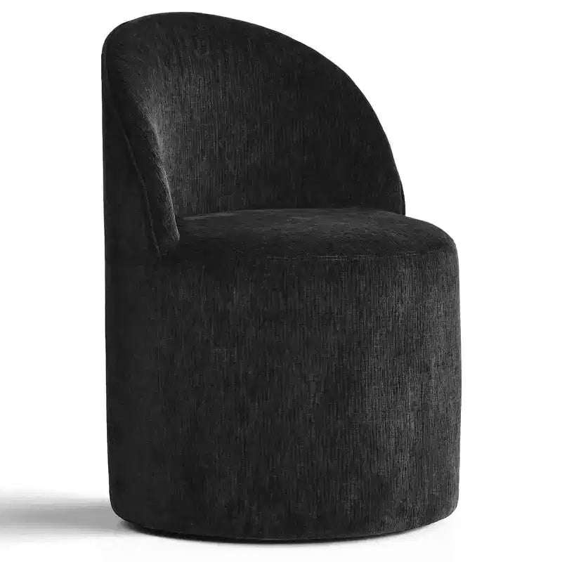 Fauteuil d'appoint pivotant moderne en chenille avec roulettes, fauteuil roulant sans accoudoirs pour salon, chambre ou bureau à domicile - Panipeachy