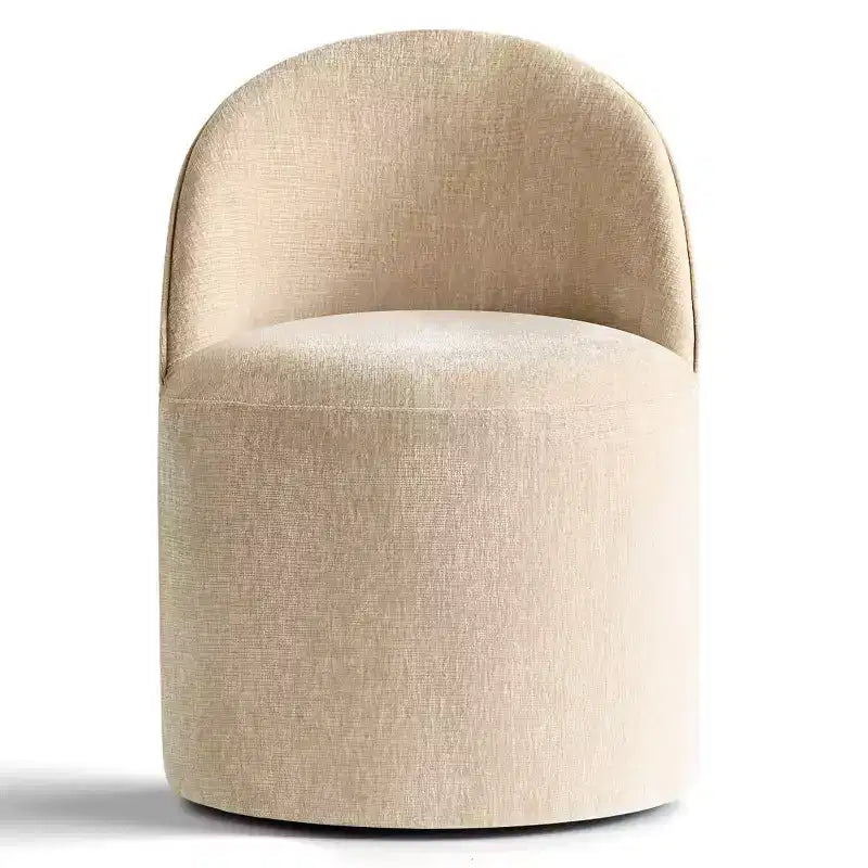 Fauteuil d'appoint pivotant moderne en chenille avec roulettes, fauteuil roulant sans accoudoirs pour salon, chambre ou bureau à domicile - Panipeachy