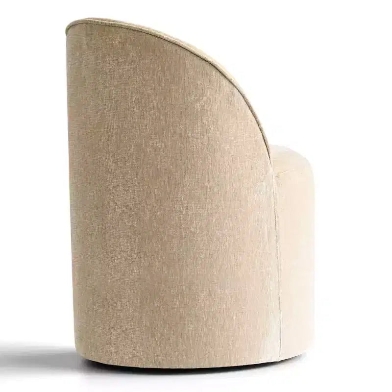 Fauteuil d'appoint pivotant moderne en chenille avec roulettes, fauteuil roulant sans accoudoirs pour salon, chambre ou bureau à domicile - Panipeachy