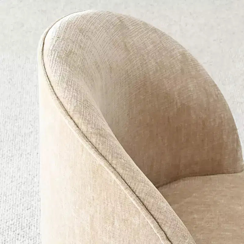 Fauteuil d'appoint pivotant moderne en chenille avec roulettes, fauteuil roulant sans accoudoirs pour salon, chambre ou bureau à domicile - Panipeachy
