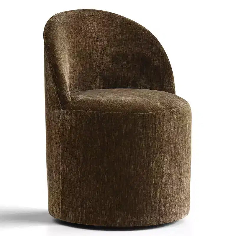 Fauteuil d'appoint pivotant moderne en chenille avec roulettes, fauteuil roulant sans accoudoirs pour salon, chambre ou bureau à domicile - Panipeachy