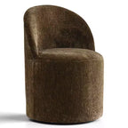 Fauteuil d'appoint pivotant moderne en chenille avec roulettes, fauteuil roulant sans accoudoirs pour salon, chambre ou bureau à domicile - Panipeachy