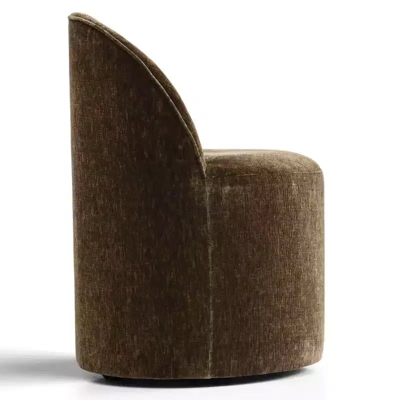 Fauteuil d'appoint pivotant moderne en chenille avec roulettes, fauteuil roulant sans accoudoirs pour salon, chambre ou bureau à domicile - Panipeachy