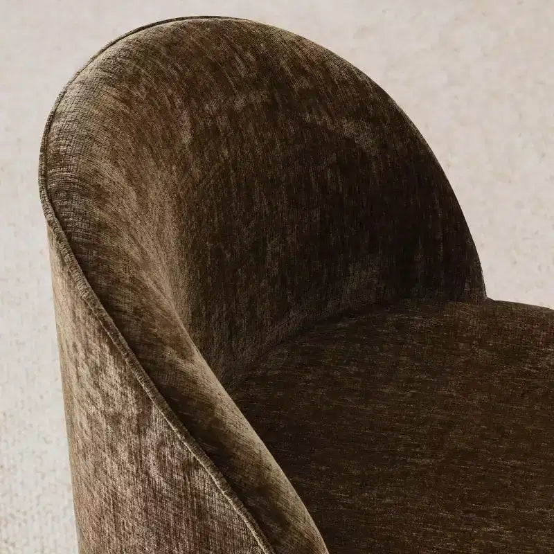 Fauteuil d'appoint pivotant moderne en chenille avec roulettes, fauteuil roulant sans accoudoirs pour salon, chambre ou bureau à domicile - Panipeachy