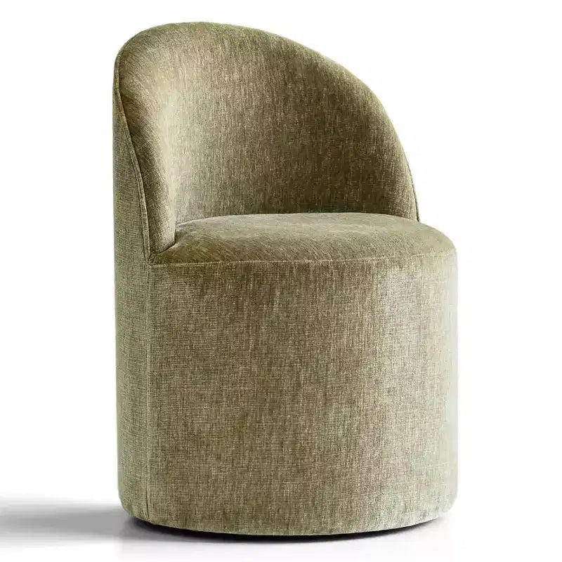 Fauteuil d'appoint pivotant moderne en chenille avec roulettes, fauteuil roulant sans accoudoirs pour salon, chambre ou bureau à domicile - Panipeachy