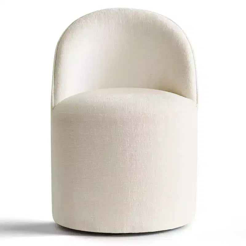 Fauteuil d'appoint pivotant moderne en chenille avec roulettes, fauteuil roulant sans accoudoirs pour salon, chambre ou bureau à domicile - Panipeachy