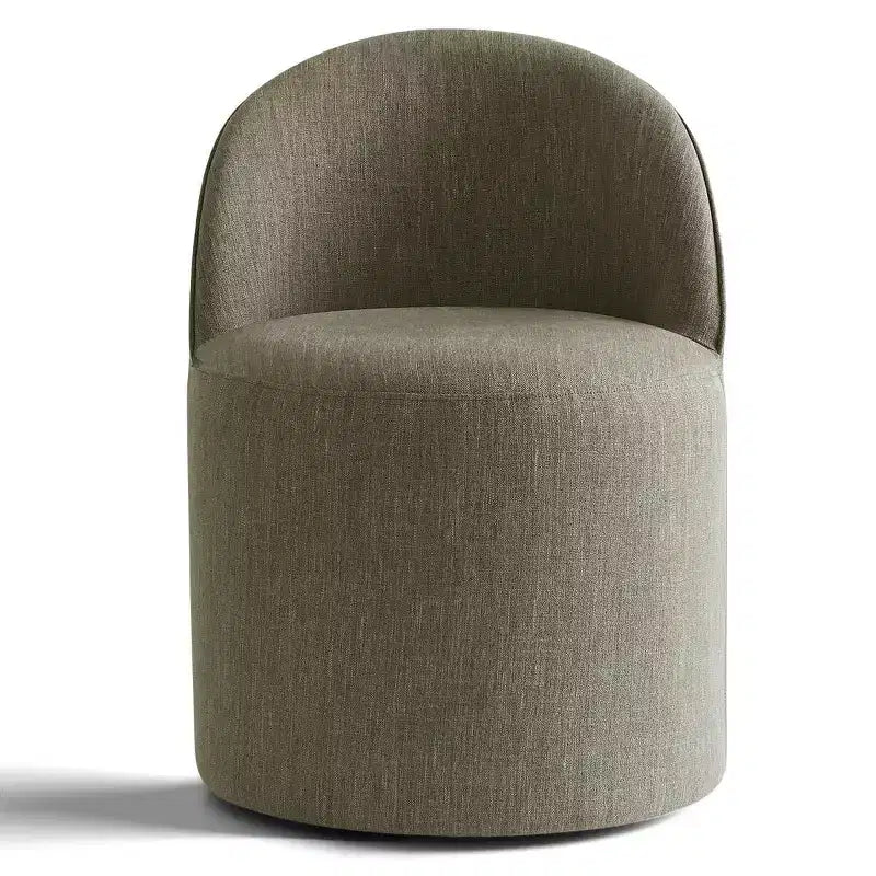 Fauteuil d'appoint pivotant moderne en chenille avec roulettes, fauteuil roulant sans accoudoirs pour salon, chambre ou bureau à domicile - Panipeachy