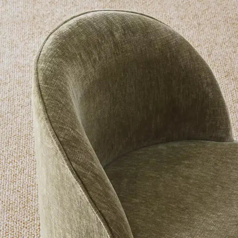 Fauteuil d'appoint pivotant moderne en chenille avec roulettes, fauteuil roulant sans accoudoirs pour salon, chambre ou bureau à domicile - Panipeachy