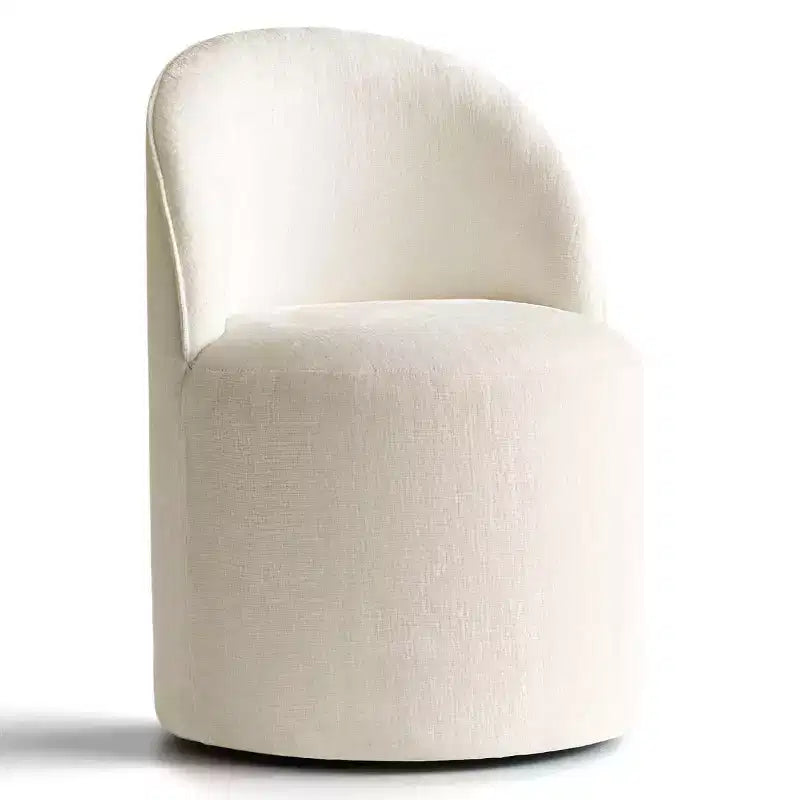 Fauteuil d'appoint pivotant moderne en chenille avec roulettes, fauteuil roulant sans accoudoirs pour salon, chambre ou bureau à domicile - Panipeachy
