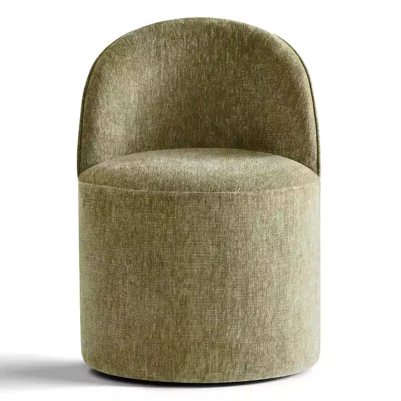 Fauteuil d'appoint pivotant moderne en chenille avec roulettes, fauteuil roulant sans accoudoirs pour salon, chambre ou bureau à domicile - Panipeachy