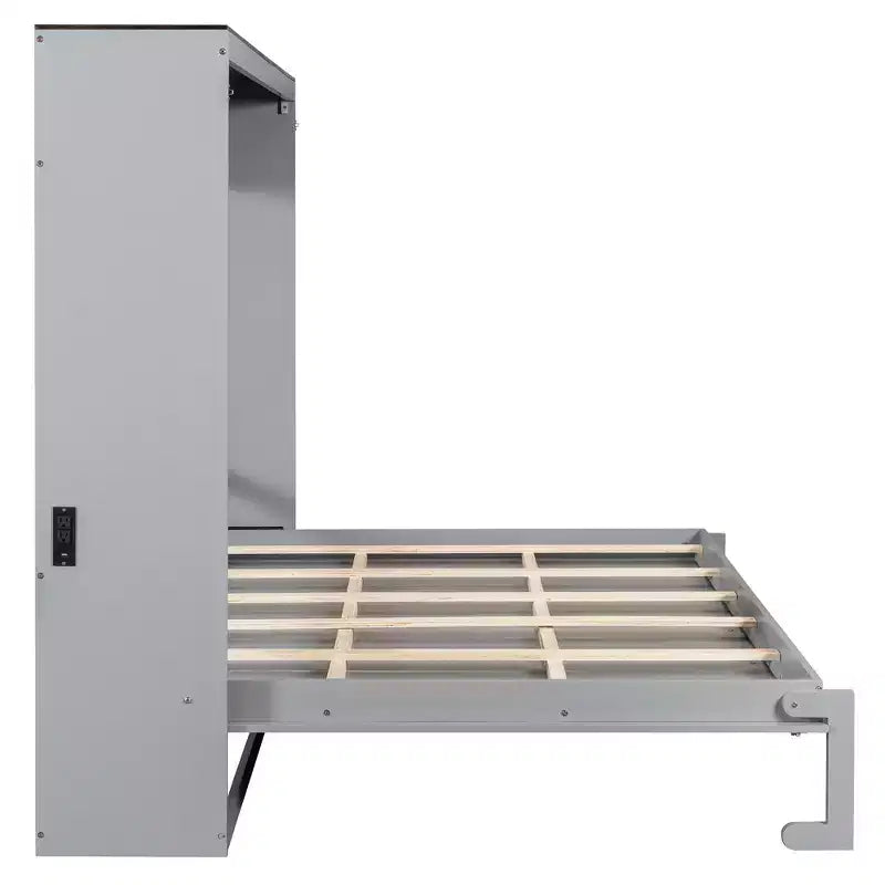Lit escamotable Queen Size, Lit mural pliant avec prises électriques et ports USB pour chambre à coucher, petits appartements, gain de place - ModernLuxe