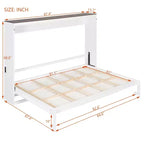 Lit escamotable Queen Size, Lit mural pliant avec prises électriques et ports USB pour chambre à coucher, petits appartements, gain de place - ModernLuxe