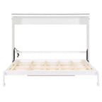 Lit escamotable Queen Size, Lit mural pliant avec prises électriques et ports USB pour chambre à coucher, petits appartements, gain de place - ModernLuxe