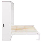Lit escamotable Queen Size, Lit mural pliant avec prises électriques et ports USB pour chambre à coucher, petits appartements, gain de place - ModernLuxe