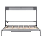 Lit escamotable Queen Size, Lit mural pliant avec prises électriques et ports USB pour chambre à coucher, petits appartements, gain de place - ModernLuxe