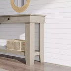 Console de couloir longue de 54 pouces de style ferme avec tiroirs, tables de couloir rectangulaires en bois avec étagère de rangement ouverte, table de canapé derrière le canapé, table de foyer