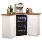 Meuble d'angle de bar GDLF avec espace pour réfrigérateur, station de café d'angle pour la maison