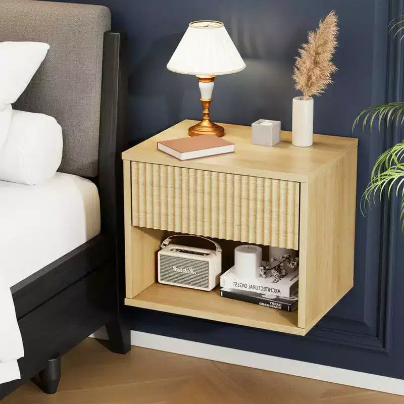 Table de chevet flottante Karl Home de 40,6 cm de large – 1 tiroir, 1 étagère – lot de 2