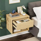 Table de chevet flottante Karl Home de 40,6 cm de large – 1 tiroir, 1 étagère – lot de 2
