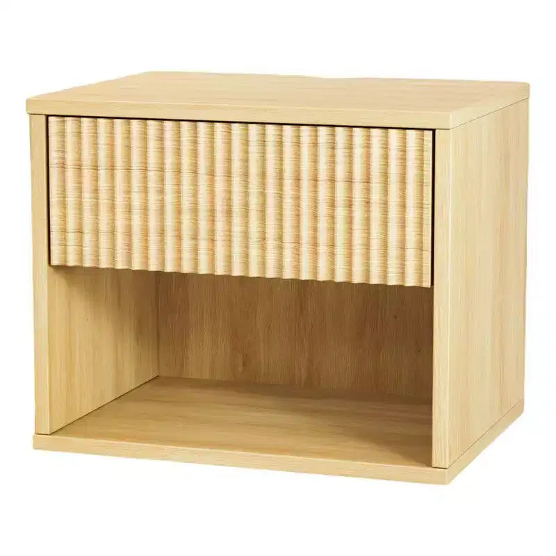 Table de chevet flottante Karl Home de 40,6 cm de large – 1 tiroir, 1 étagère – lot de 2