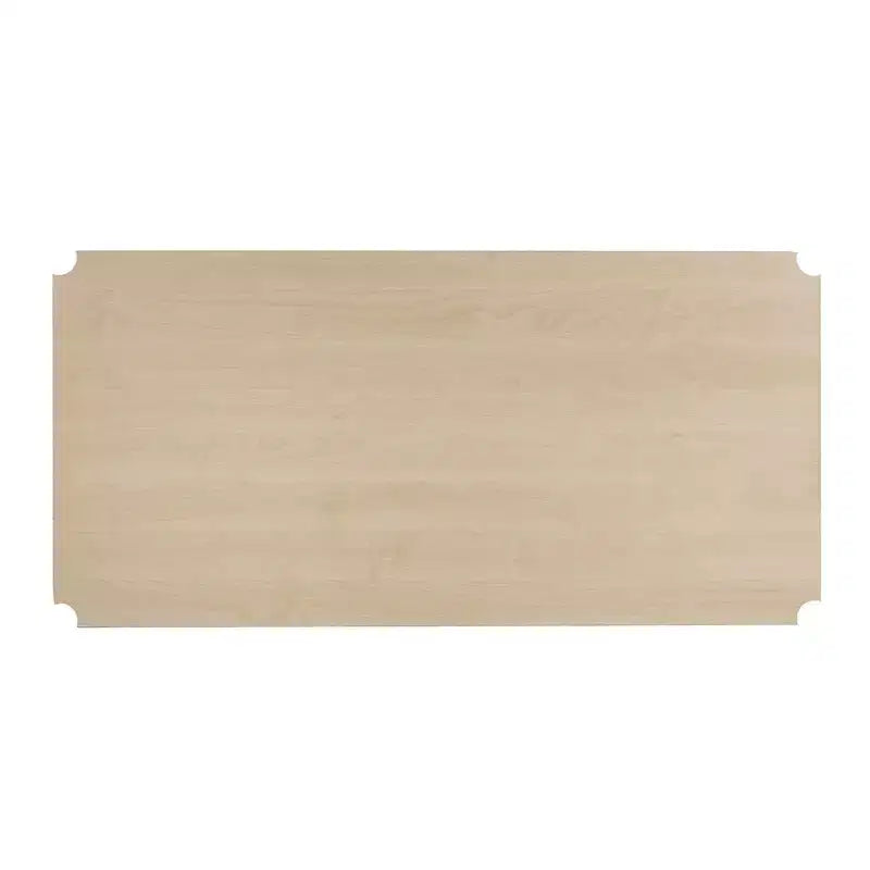 Design Ideas MeshWorks Étagère de rangement utilitaire en métal avec plateau en bois pour garage et cuisine, 89,9 x 44,9 x 160 cm, Blanc