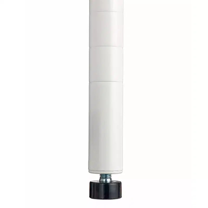 Design Ideas MeshWorks Étagère de rangement utilitaire en métal avec plateau en bois pour garage et cuisine, 89,9 x 44,9 x 160 cm, Blanc
