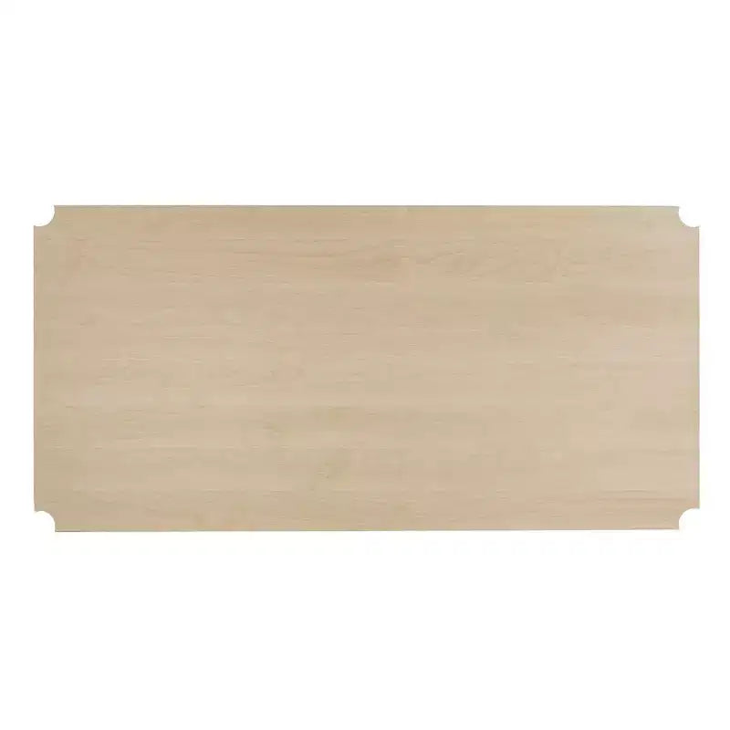 Design Ideas MeshWorks Étagère de rangement utilitaire en métal avec plateau en bois pour garage et cuisine, 89,9 x 44,9 x 160 cm, Blanc
