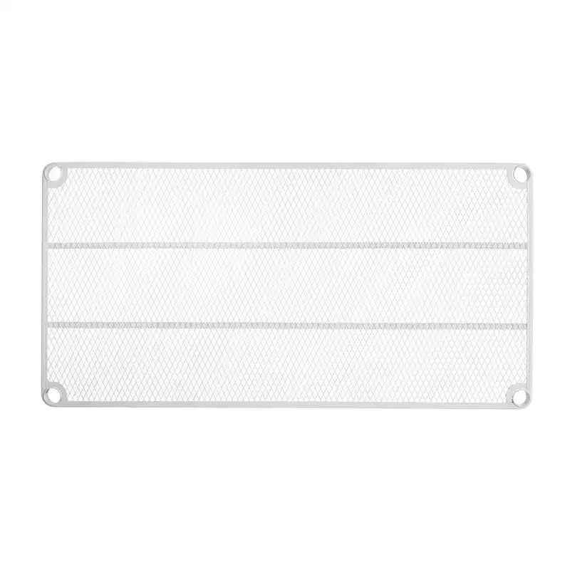 Design Ideas MeshWorks Étagère de rangement utilitaire en métal avec plateau en bois pour garage et cuisine, 89,9 x 44,9 x 160 cm, Blanc