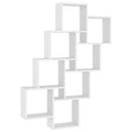 vidaXL Wall Shelf White Engineered wood Short, tall Wall mounting