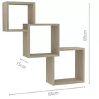 vidaXL Étagère murale en bois d'ingénierie chêne Sonoma 68 cm x 68 cm